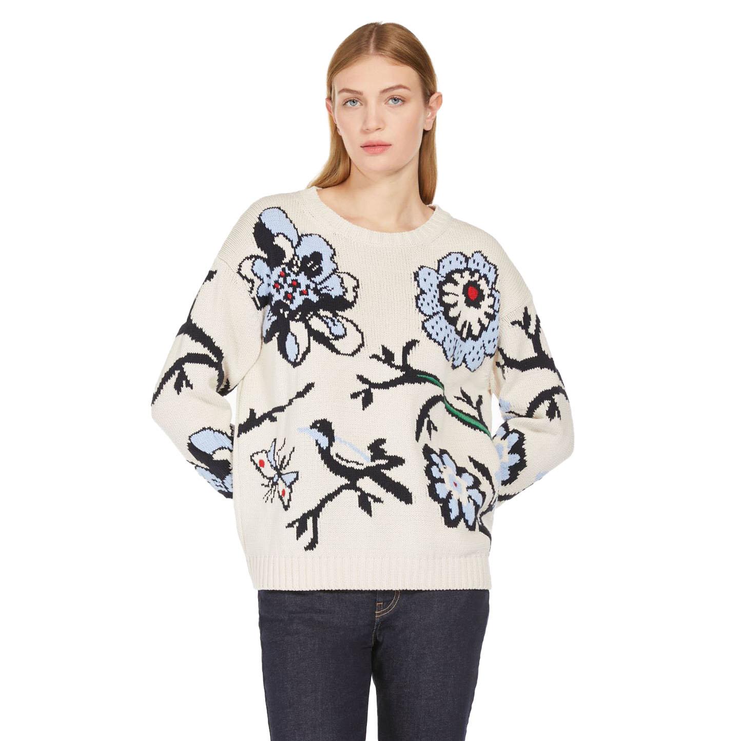 Weekend Max Mara Dolmen Floral Jacquard Sweatshirt
